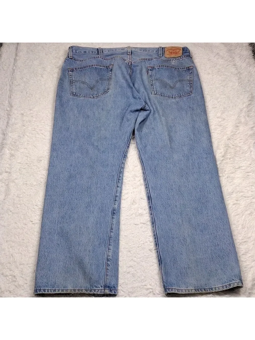 Levi's 501 Vintage Blue Light Wash Five Pocket Button Fly Straight Leg Jean